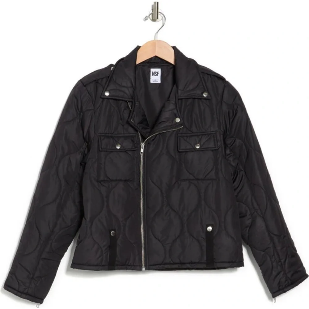 NSF Clothing quilted Moto jacket